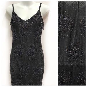 Sue Wong Vintage Beaded Cocktail Dress Size S